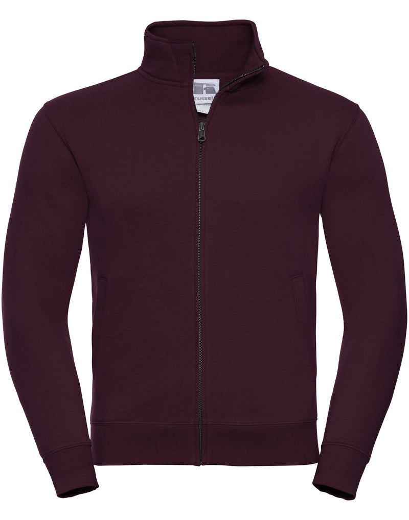 Russell Mens Authentic Sweat Jacket Burgundy