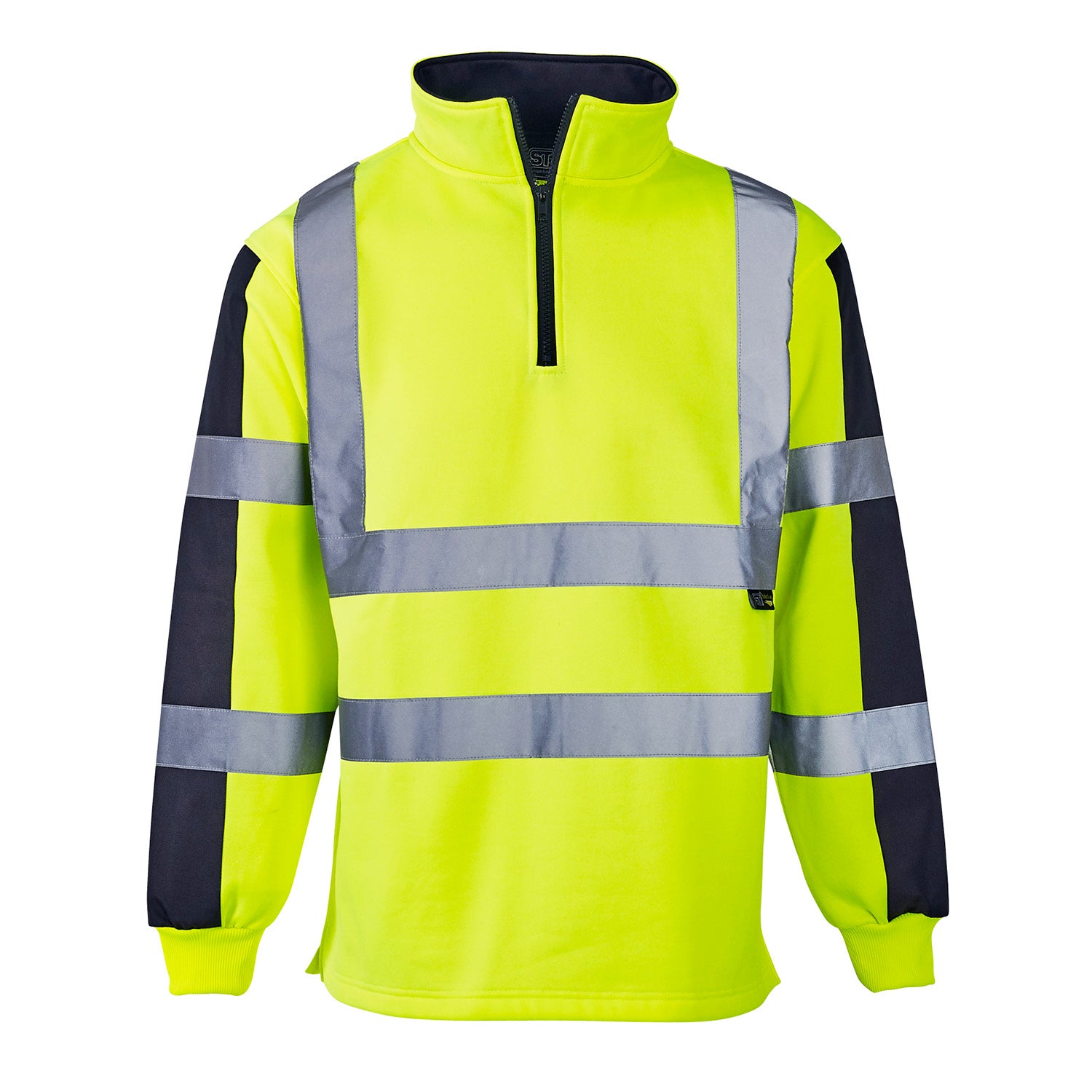 Supertouch Hi Vis 2 Tone Orange Rugby Shirt -Yellow/Navy