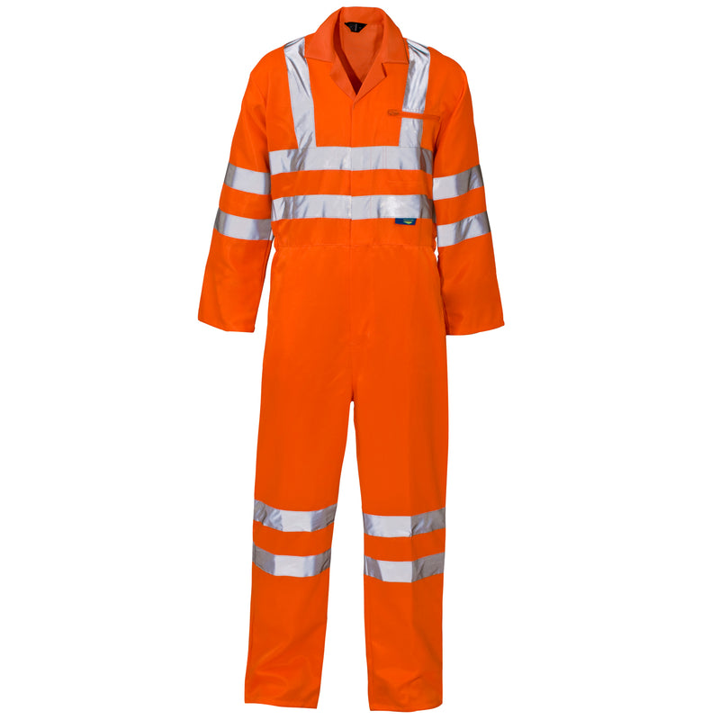 Full-body protection with a Supertouch Orange Hi Vis Coverall.