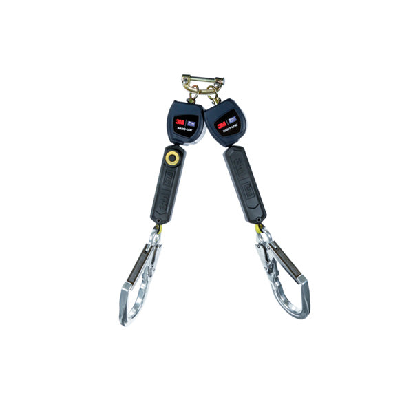 3M DBI-Sala Nano-Lok twin-leg self-retracting lifeline (2m) for 100% tie-off.