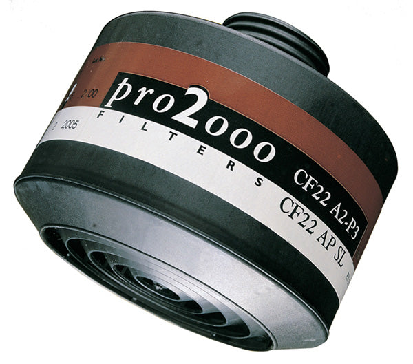 3M DT-4031E CF22 A2P3 R D canister filter for use with 3M Versaflo powered air systems.