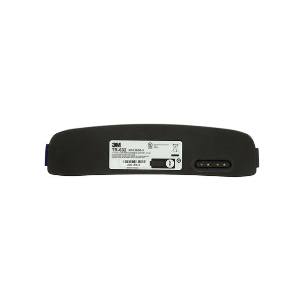 Black and silver 3M TR-632 Versaflo High Capacity Battery for TR-600 series PAPR.