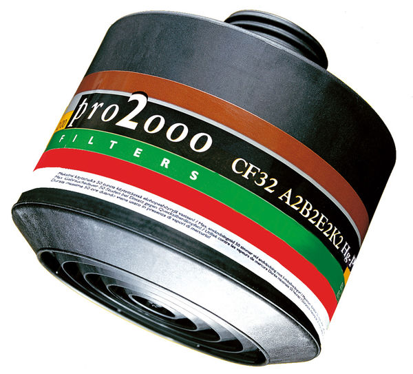 3M DT-4046E CF32 ABEK2HGP3 R D filter for gas, vapour, mercury, and particulate hazards.