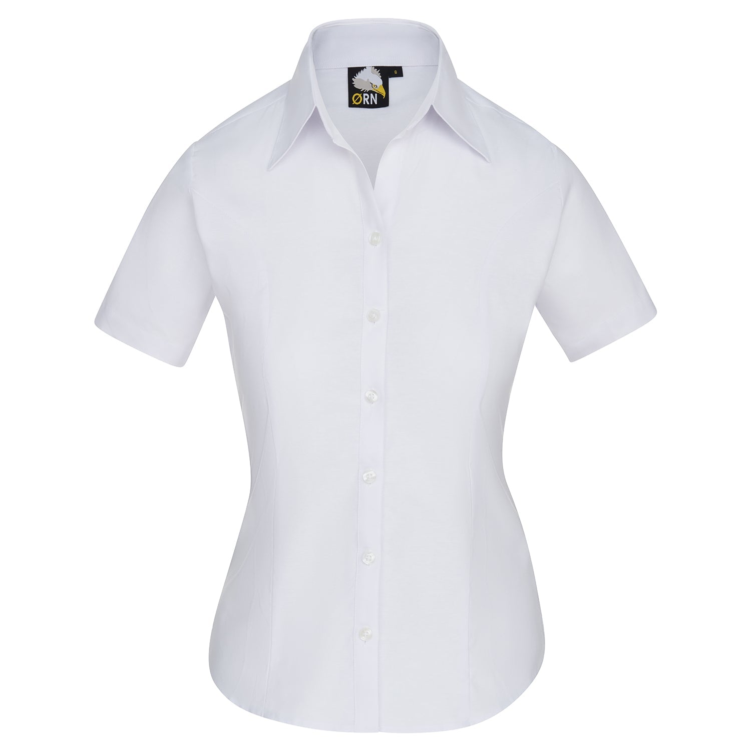 ORN Classic Oxford Short Sleeve Blouse - White