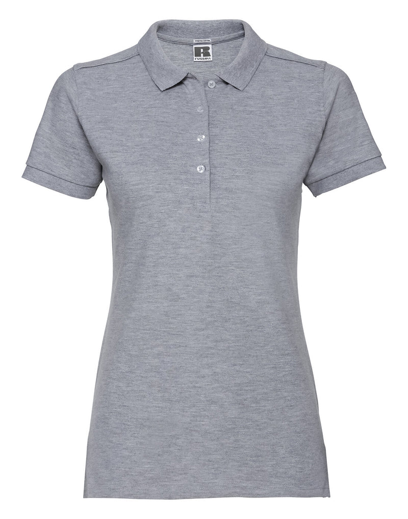 Russell Ladies Fitted Stretch Polo Light Oxford
