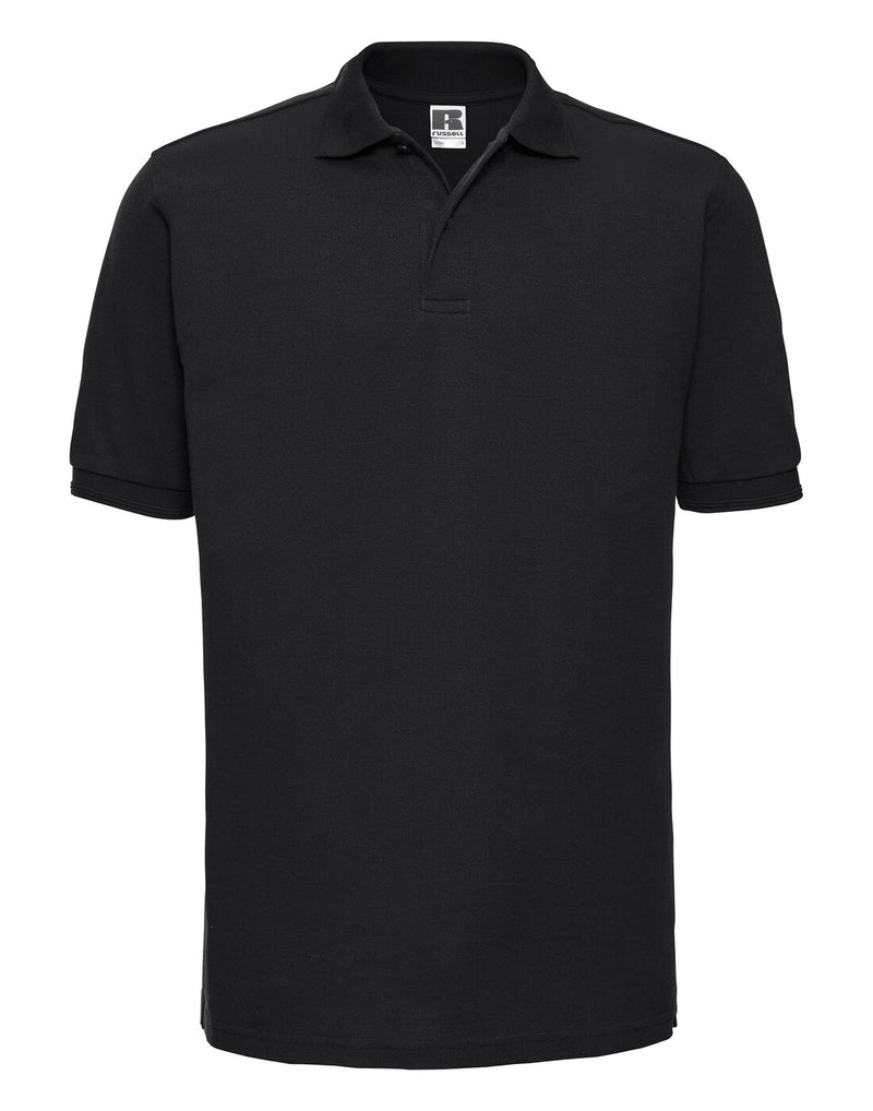 Russell Hardwearing Polycotton Polo Black