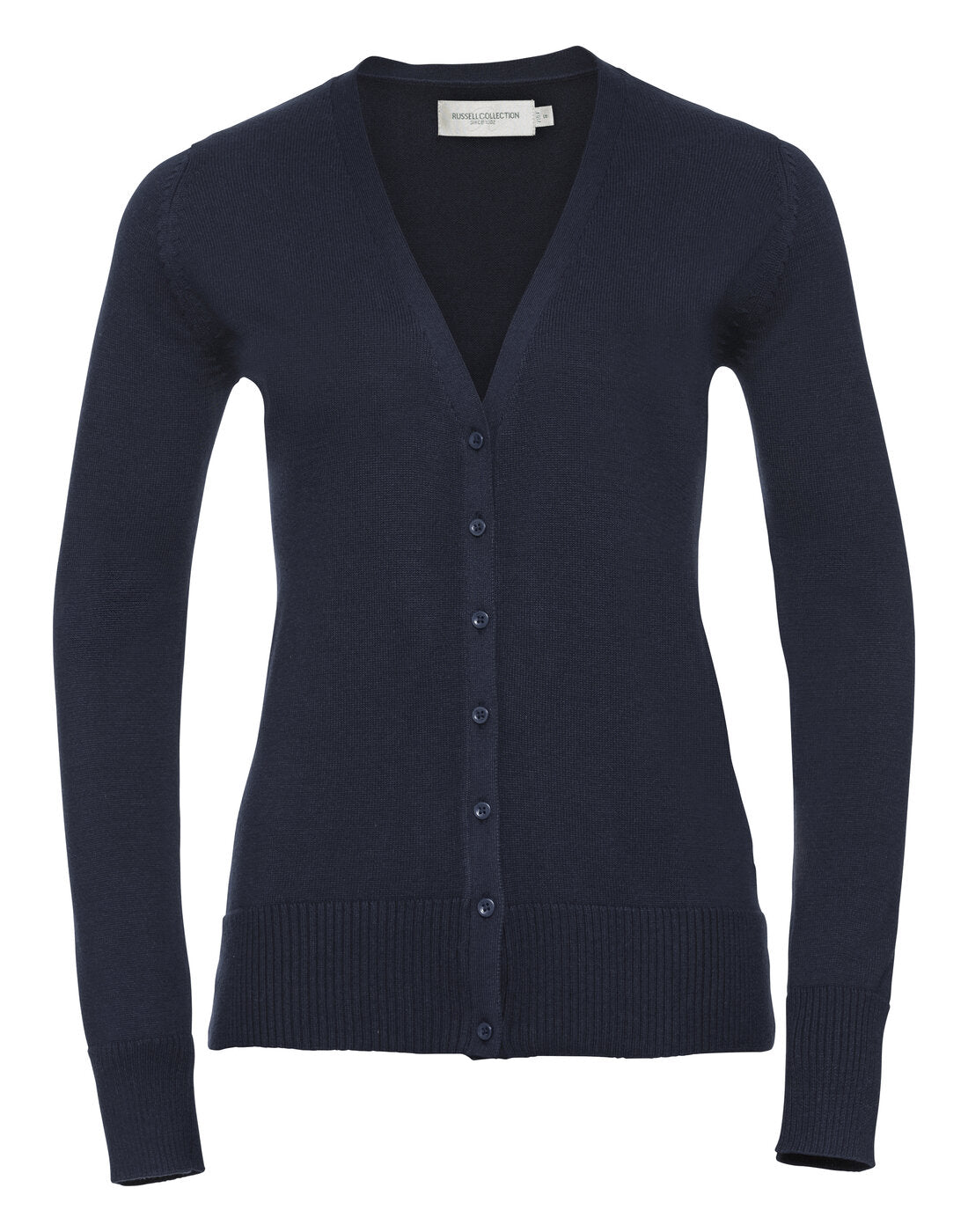 Russell Ladies V-Neck Knitted Cardigan French Navy