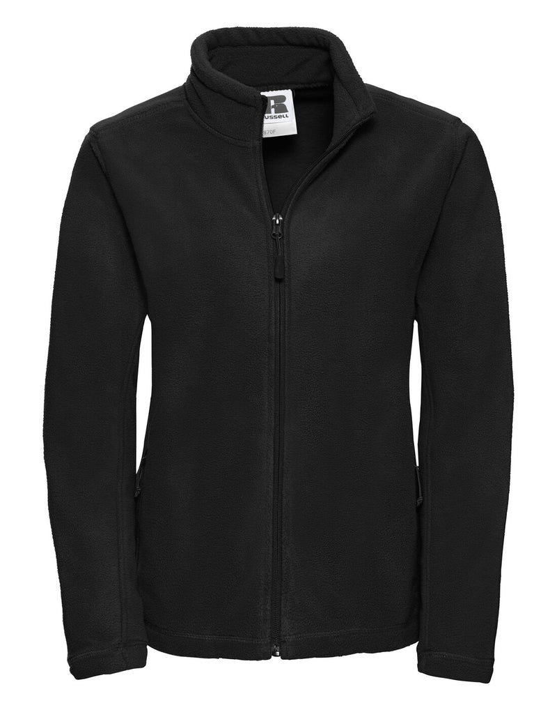 Russell Ladies Full Zip Outdoor Fleece Black