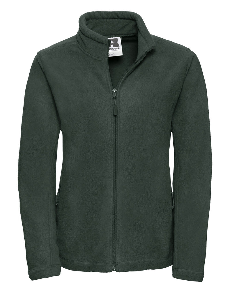 Russell Ladies Full Zip Outdoor Fleece Bottle Green