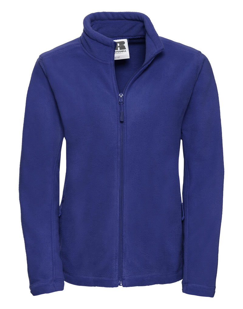 Russell Ladies Full Zip Outdoor Fleece Bright Royal