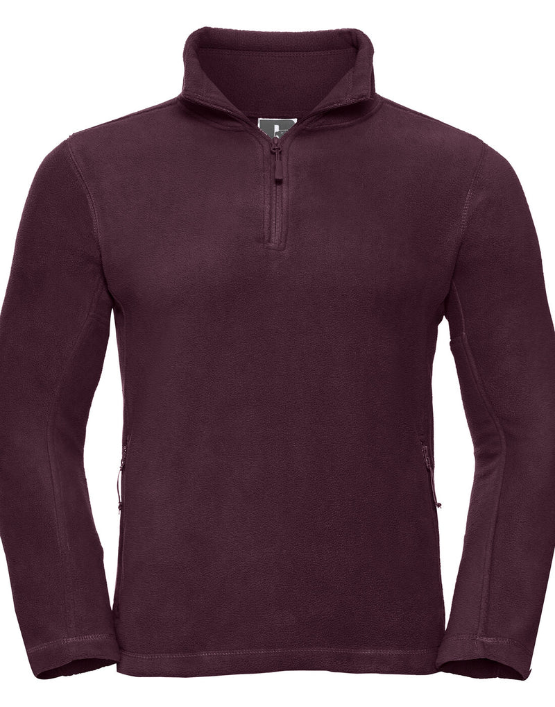 Russell Quarter Zip Outdoor Fleece Burgundy