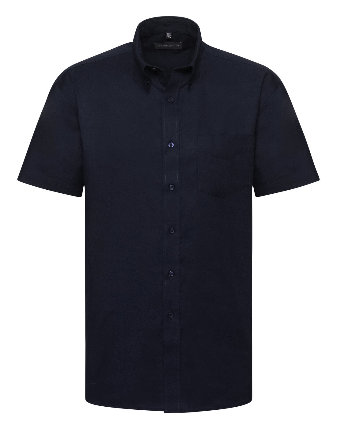 Russell Mens Short Sleeve Oxford Shirt Bright Navy