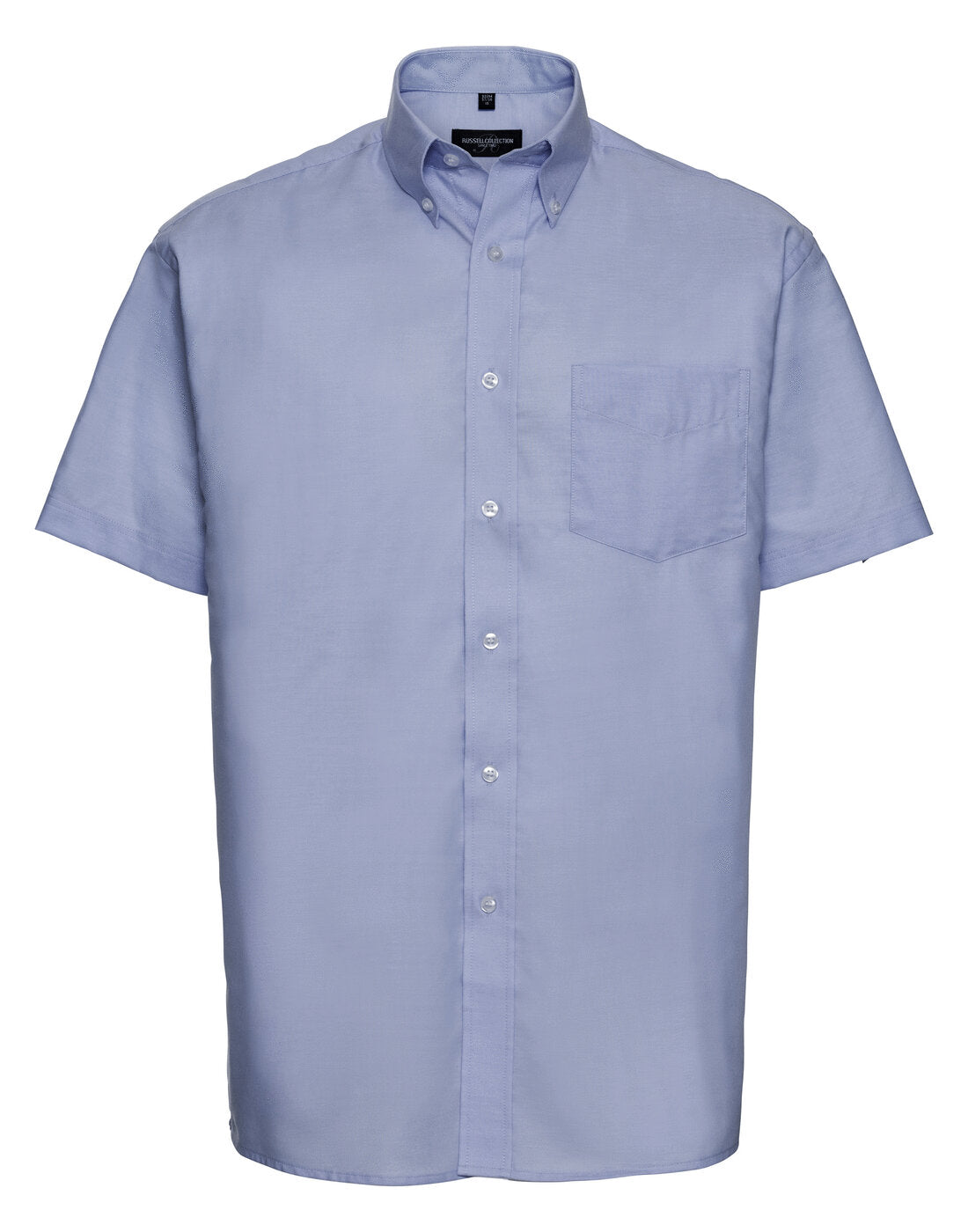 Russell Mens Short Sleeve Oxford Shirt Oxford Blue