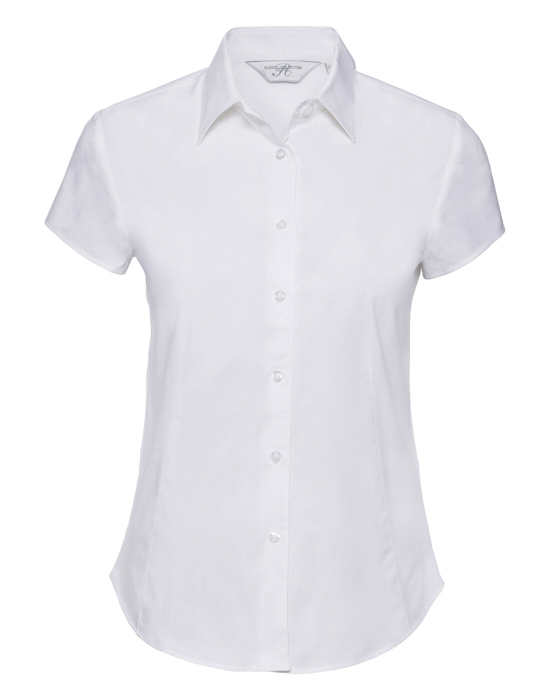 Russell Ladies Short Sleeve Fitted Shirt White