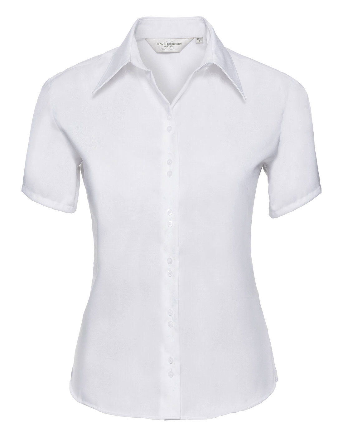 Russell Ladies Short Sleeve Ultimate Non Iron Shirt White