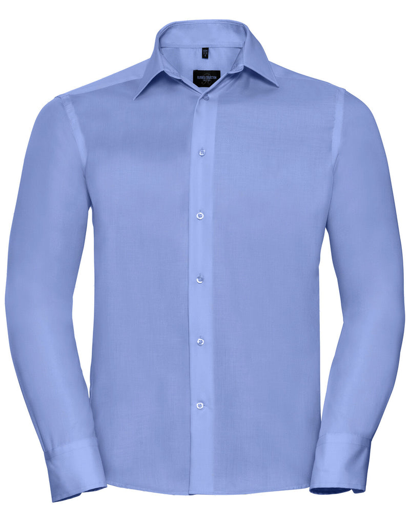 Russell Mens Long Sleeve Tailored Ultimate Non Iron Shirt