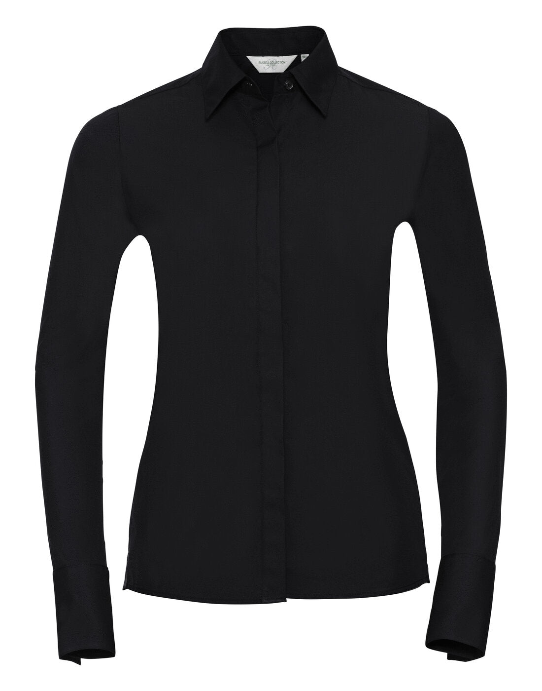 Russell Ladies Long Sleeve Ultimate Stretch Shirt Black