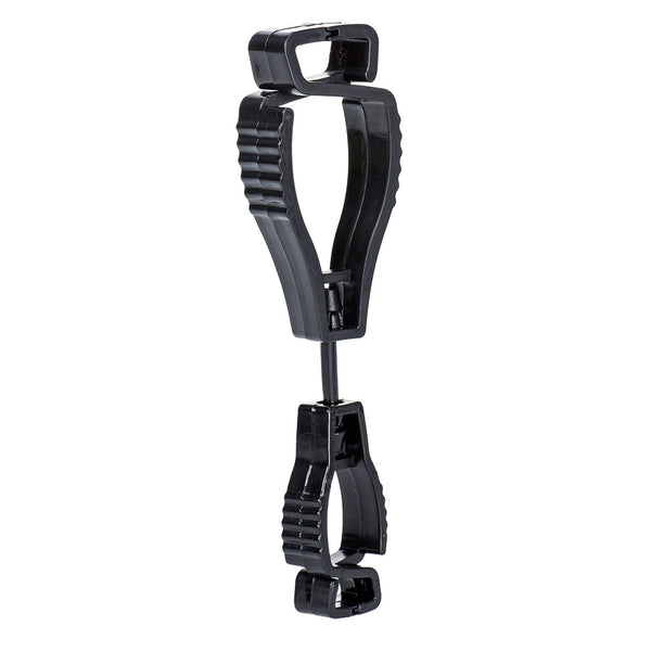A black Portwest metal-free glove clip, model A002BKR.