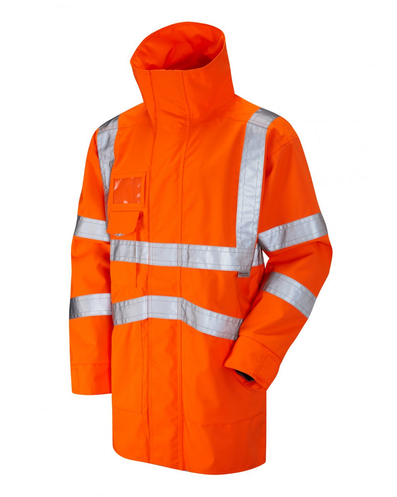 Leo Workwear breathable executive anorak with reflective tape for high visibility and safety