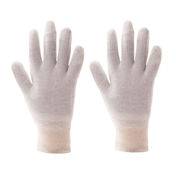 Pair of white Portwest A050 Disposable Nitrile Gloves, powder-free.