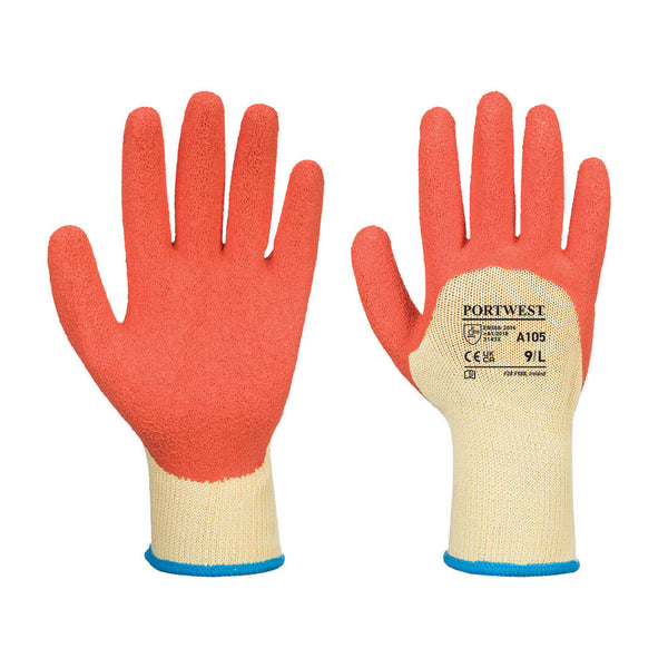 Orange and withe Portwest A105 PU Coated Handling Glove.