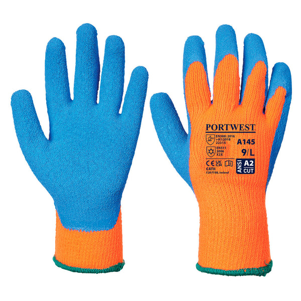 Orange and blue Portwest A145 Arctic Winter Glove for extreme cold.