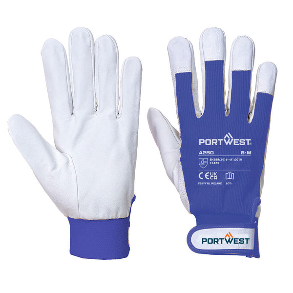 Blue Portwest A250 Nitrile Foam Coated work glove.