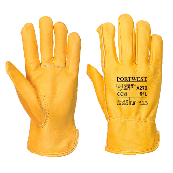 Tan Portwest A270 Double-Dipped Nitrile Glove for chemical resistance.
