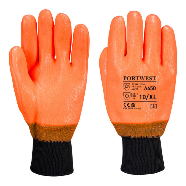 Orange Portwest Welder Glove with enhanced dexterity.