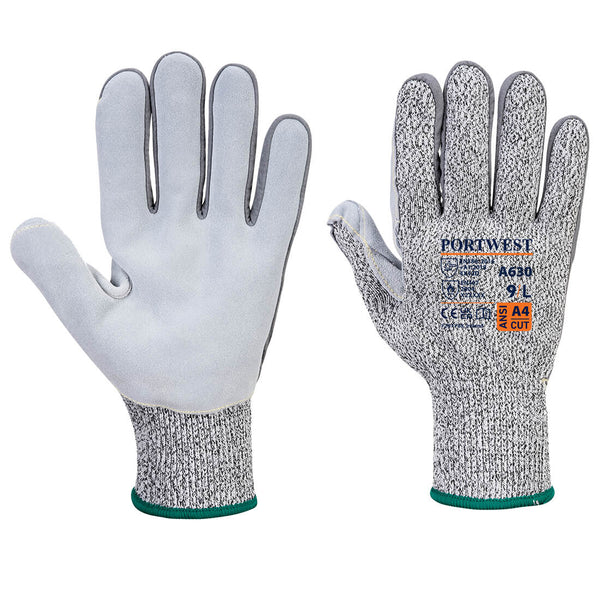 Grey Portwest A630 Nitrile Foam Cut-Resistant Glove, cut level E.