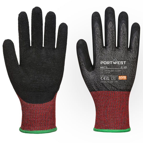 Black Portwest A671 TPV Impact Glove with cut level E protection.
