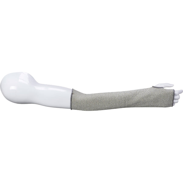 A grey Portwest 18-inch cut-resistant sleeve, model A690GRR.