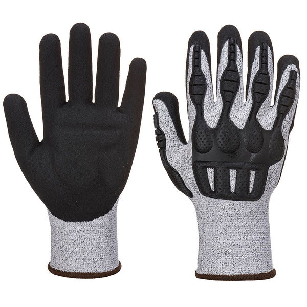 Grey Portwest A723 Cut-Resistant Mechanic's Glove, level B.