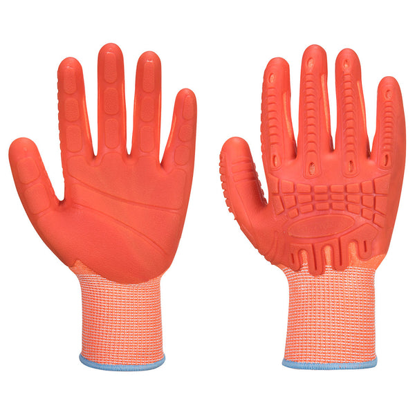 Hi-vis orange Portwest A728 Cut-Resistant Mechanic's Glove, level D.