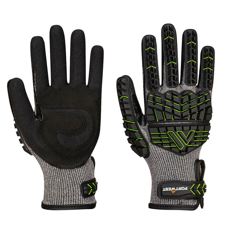Black Portwest A755 Electrician's Glove with three open fingers.