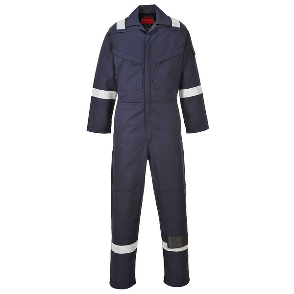 Portwest Araflame Gold Coverall AF53 in navy. Flame resistant workwear.