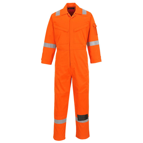 Portwest Araflame Gold Coverall AF53 in orange. Flame resistant workwear.
