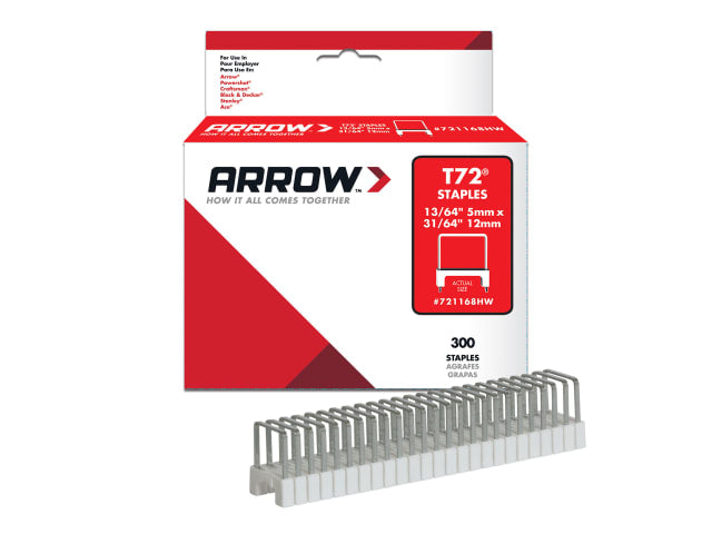 Arrow T72 Insulated Staples  5 x 12mm (Box 300)