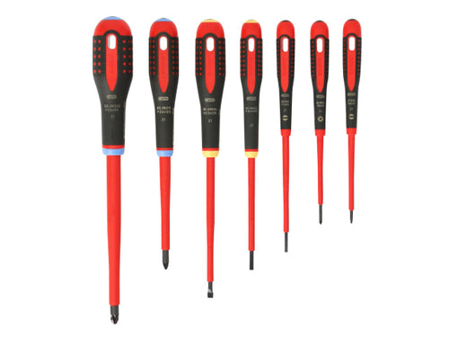 Bahco BE-9888S ERGO VDE Insulated Screwdriver Set, 7 Piece