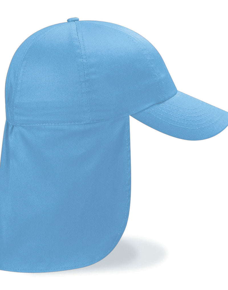 Sky blue Beechfield B11B baby original cuffed beanie with a soft texture.