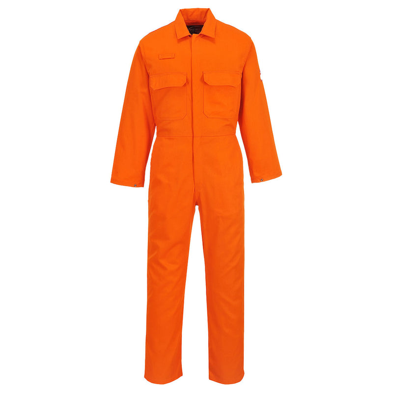Portwest coverall in orange with chest zipper