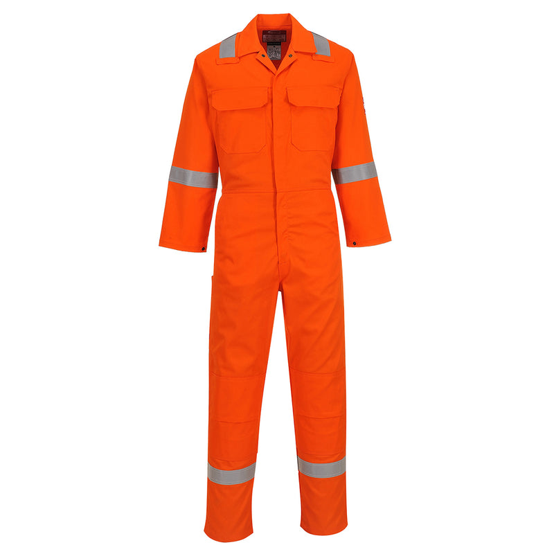 Portwest hi-vis coverall in orange reflective design