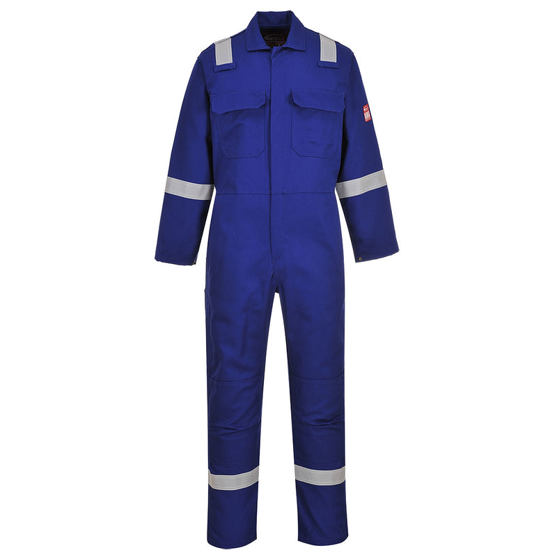 Portwest hi-vis coverall in red with contrast panels