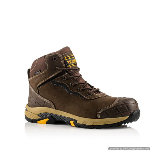 BLITZ Buckbootz Tradez S3 SRC Brown Lightweight Waterproof Safety Lace Boot