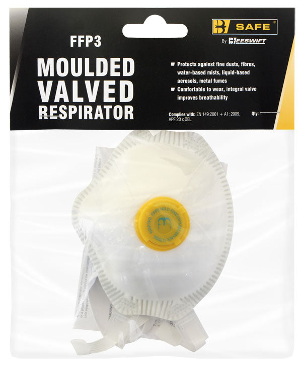 Beeswift FFP3 Moulded Valved Cup Respirator