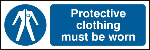 B-Safe Protective Clothing Must Be Worn Sign RPVC - Pack of 5