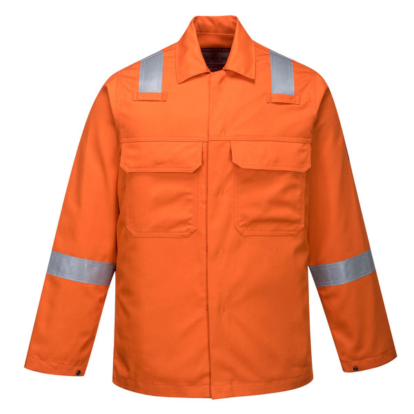 Rich orange-red blazer fabric, bold and fashionable statement piece.
