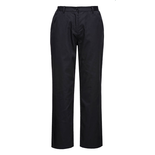 Portwest Rachel Women's Chef's Trouser in black.