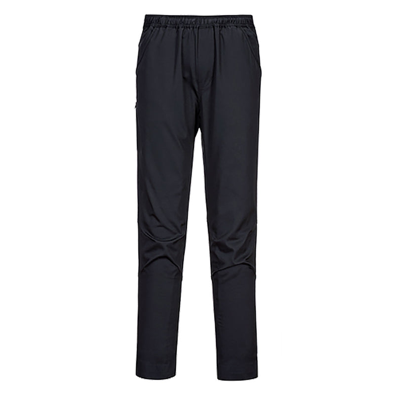 Portwest Surrey Chef's Trouser in black with piped detailing.