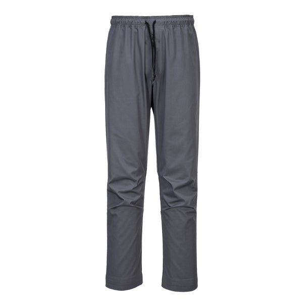 Portwest Chef's Trouser with mesh panels in steel grey.
